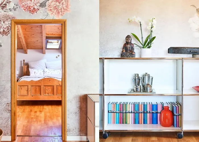 Stilvolles, Gepflegtes 5Ferienloft Am Chiemsee, Balkon Daire Übersee